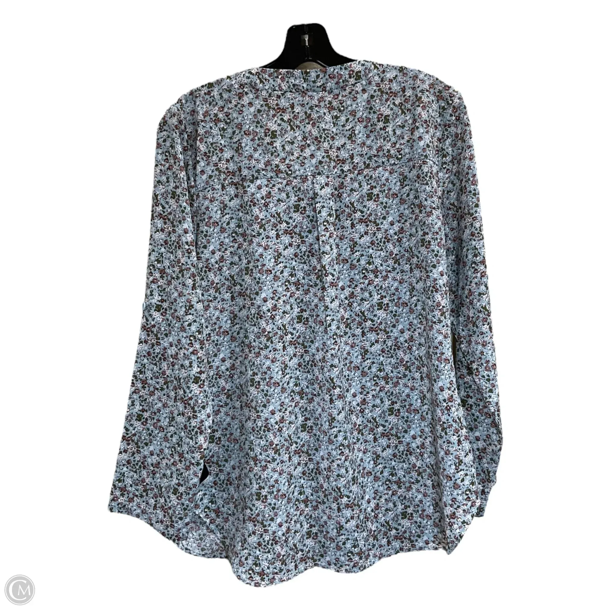 Top Long Sleeve By Clothes Mentor In Blue, Size: M