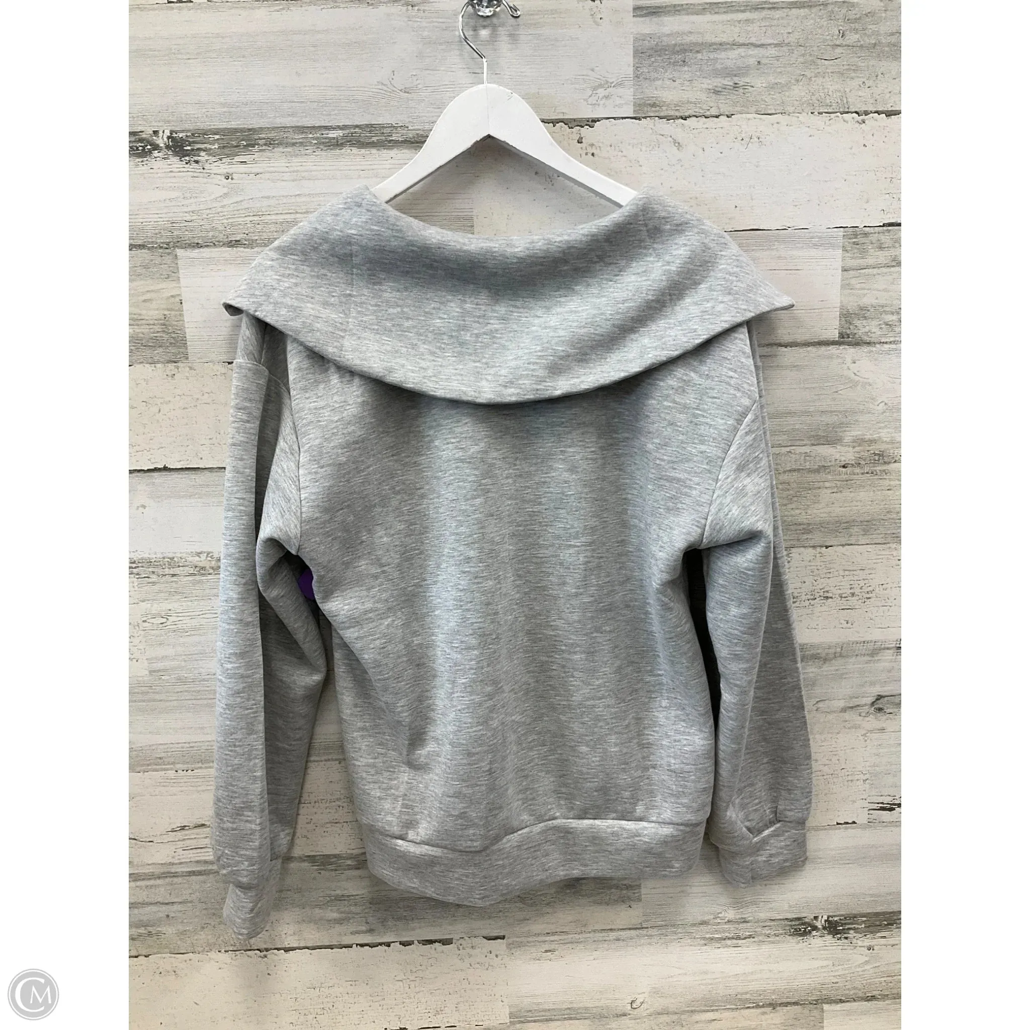 Top Long Sleeve By Clothes Mentor In Grey, Size: L