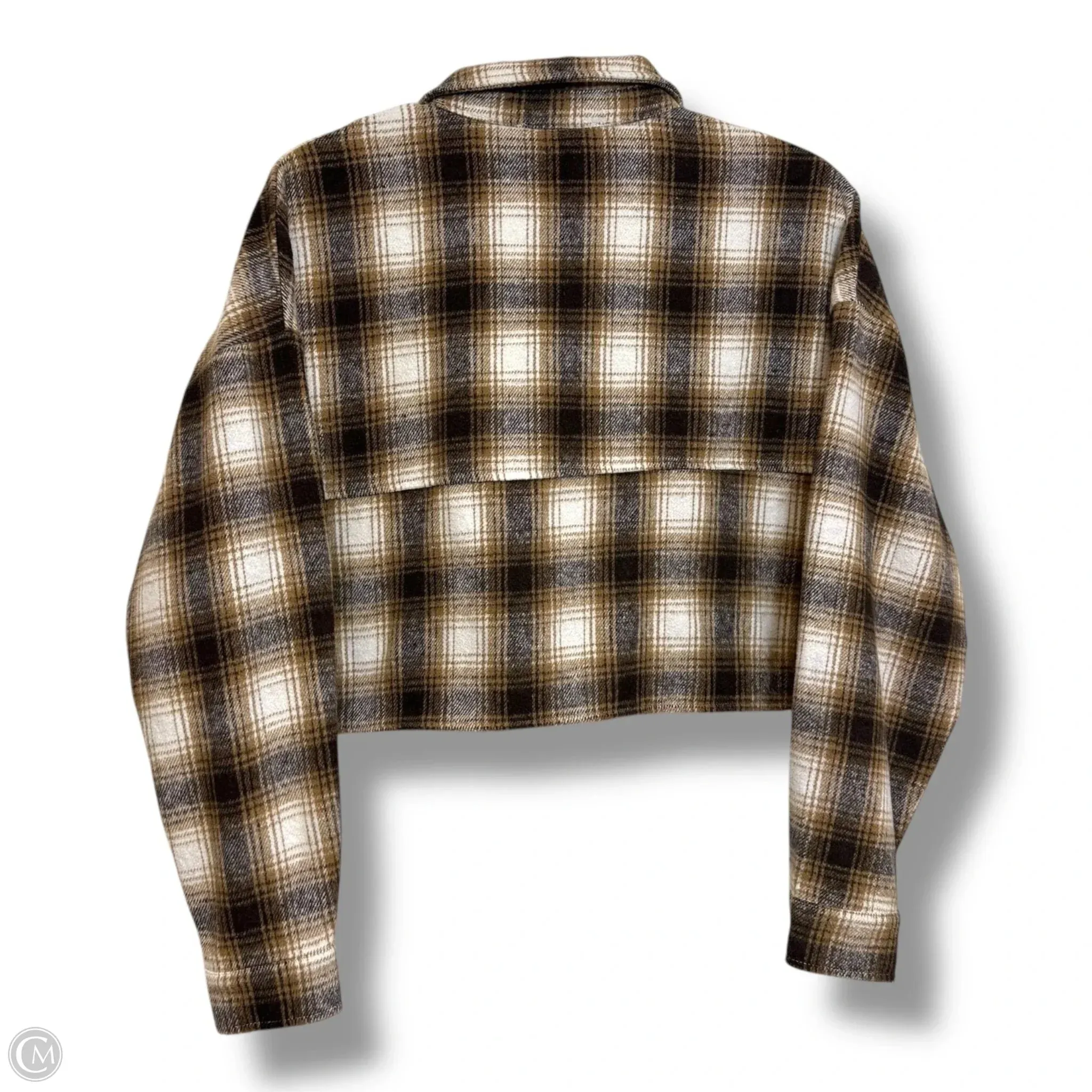 Top Long Sleeve By Clothes Mentor In Plaid Pattern, Size: S