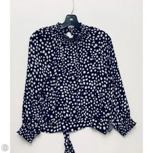 Top Long Sleeve By Dr2 In Polkadot Pattern, Size: L