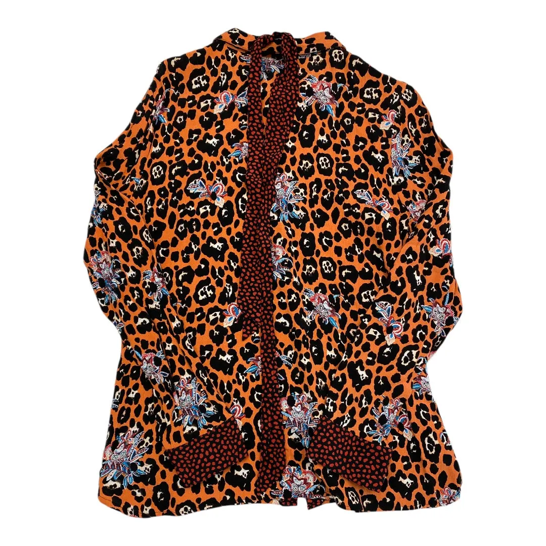 Top Long Sleeve By esqualo In Multi-colored, Size: 10