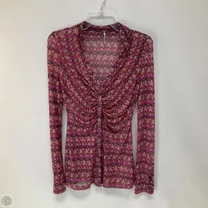 Top Long Sleeve By Free People In Floral Print, Size: Xs
