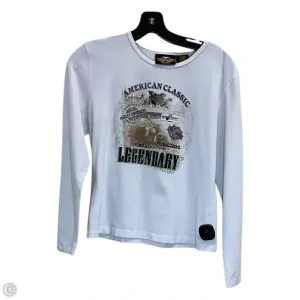 Top Long Sleeve By Harley Davidson In White, Size: L