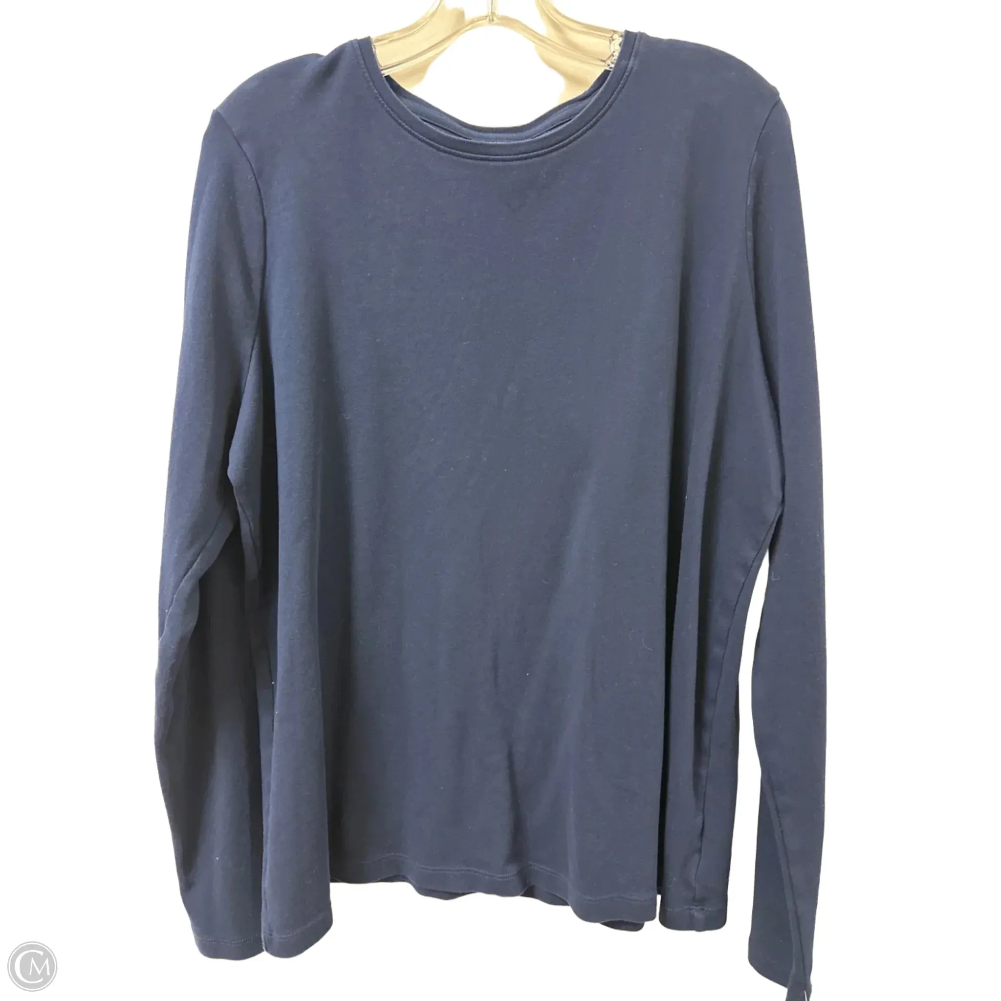 Top Long Sleeve By Kim Rogers In Navy, Size: 1x