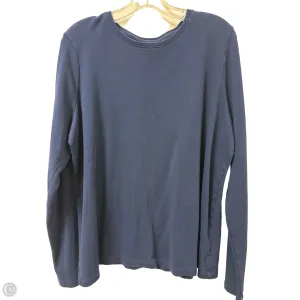 Top Long Sleeve By Kim Rogers In Navy, Size: 1x