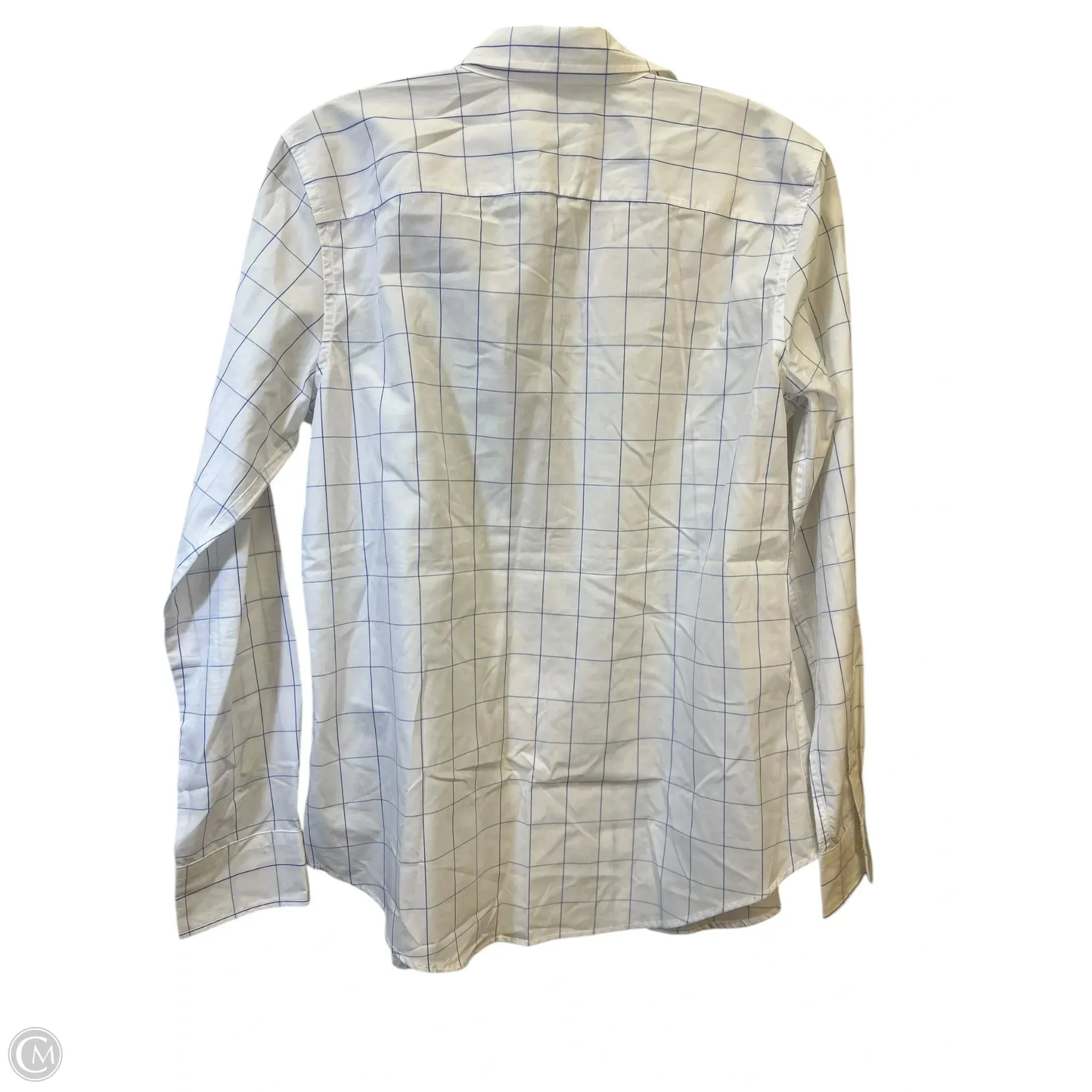 Top Long Sleeve By Lauren By Ralph Lauren In Blue & White, Size: M
