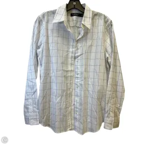 Top Long Sleeve By Lauren By Ralph Lauren In Blue & White, Size: M