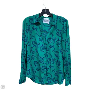 Top Long Sleeve By Liz Claiborne In Blue & Green, Size: M