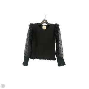 Top Long Sleeve By Maeve In Black, Size: S