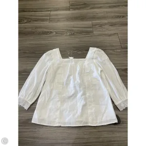 Top Long Sleeve By Talbots In White, Size: S