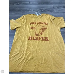 Top Short Sleeve By Bella   Canvas In Yellow, Size: Xl