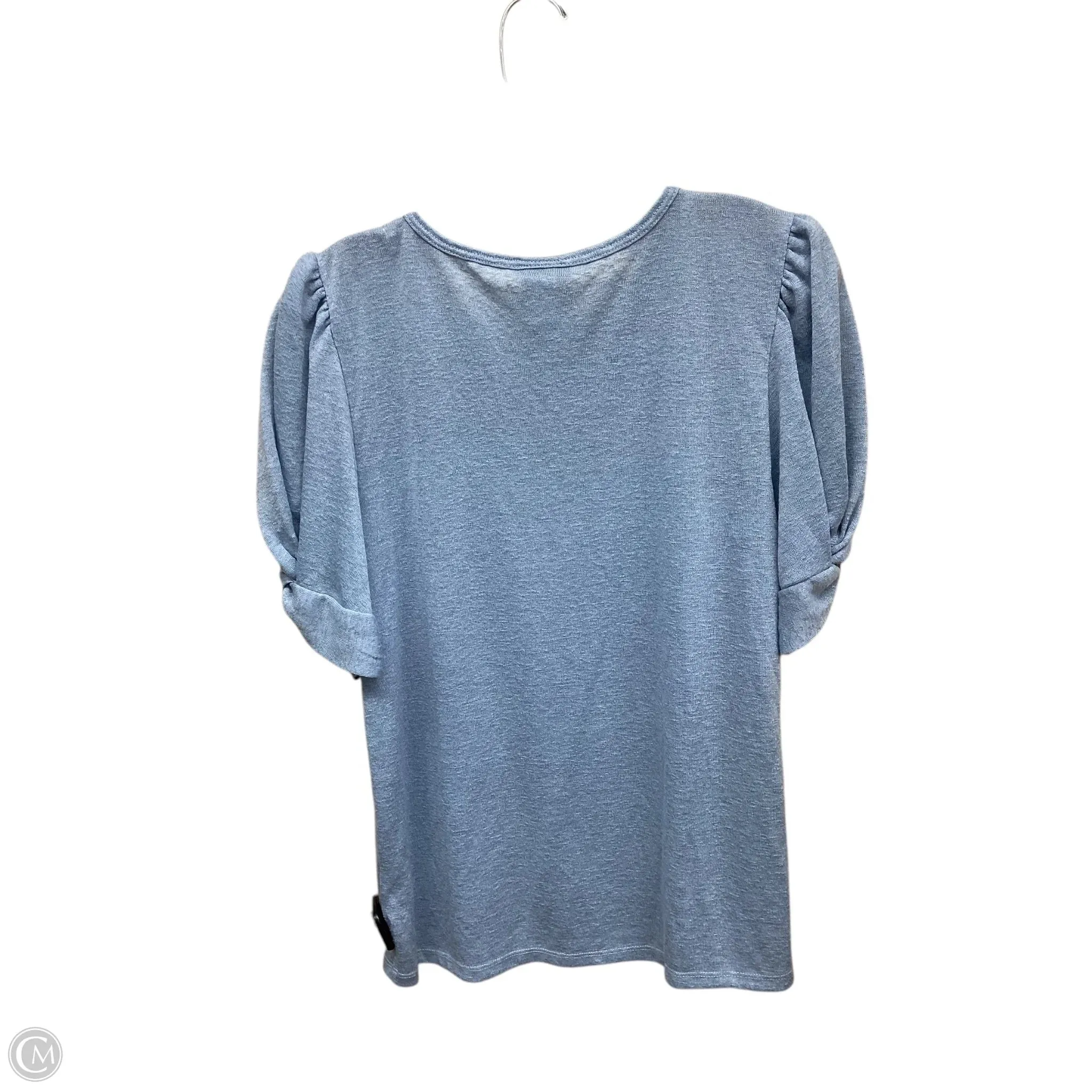 Top Short Sleeve By Bobeau In Blue, Size: M