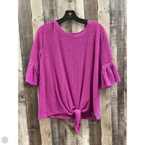 Top Short Sleeve By Cupio In Purple, Size: M