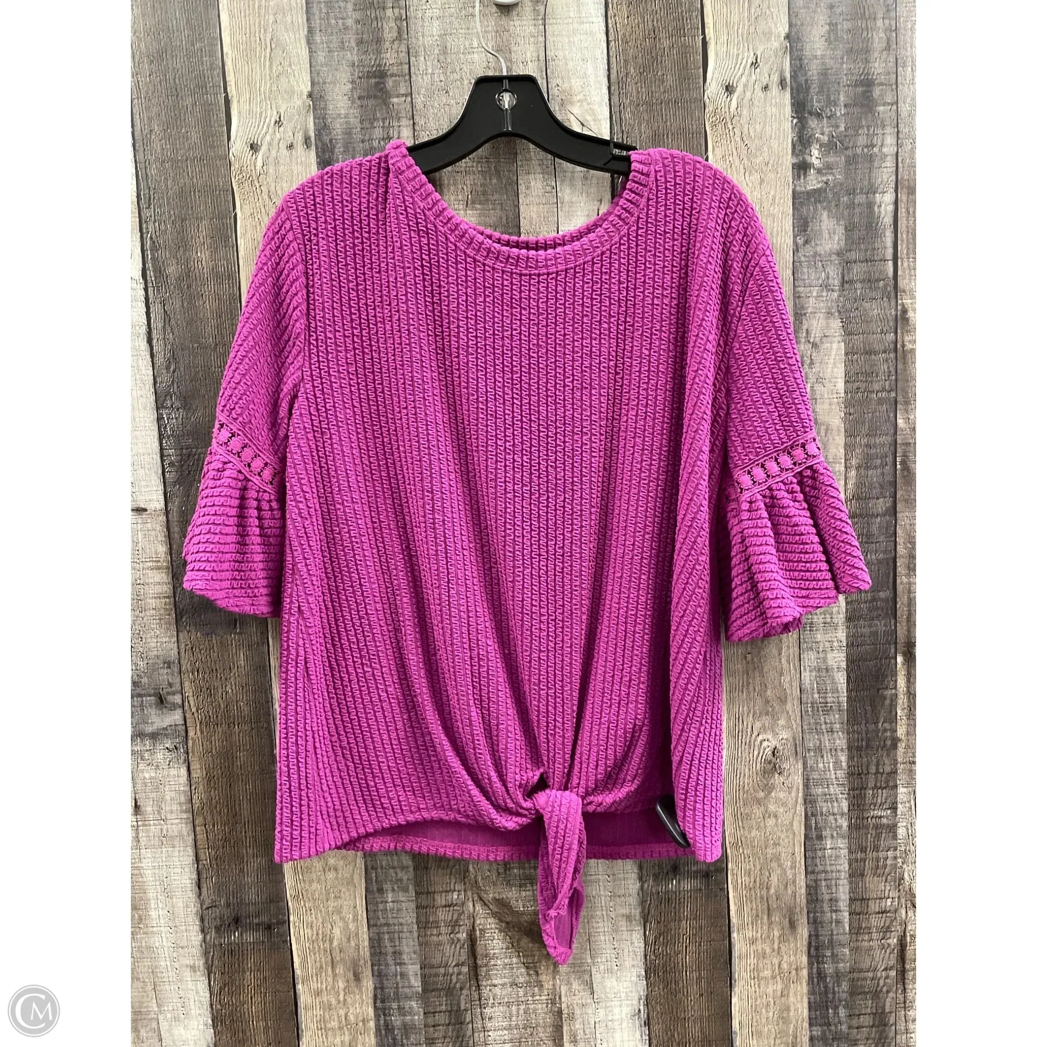 Top Short Sleeve By Cupio In Purple, Size: M