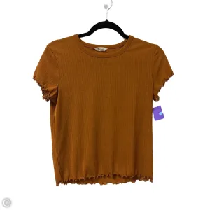 Top Short Sleeve By Madewell In Tan, Size: M