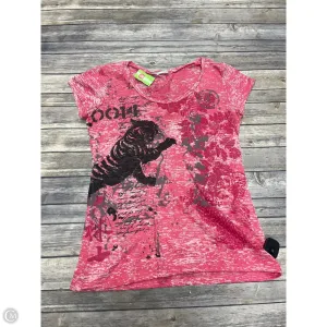 Top Short Sleeve By Maurices In Pink, Size: Xl