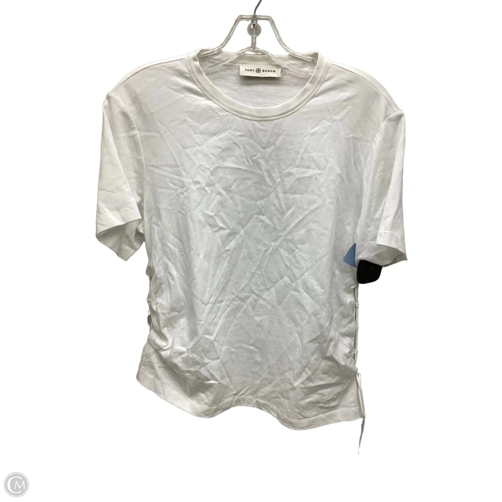 Top Short Sleeve By Tory Burch In White, Size: M