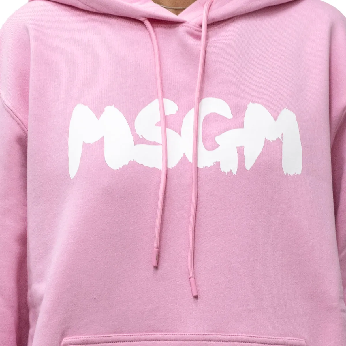 Women's Brush Print Hoodie Pink