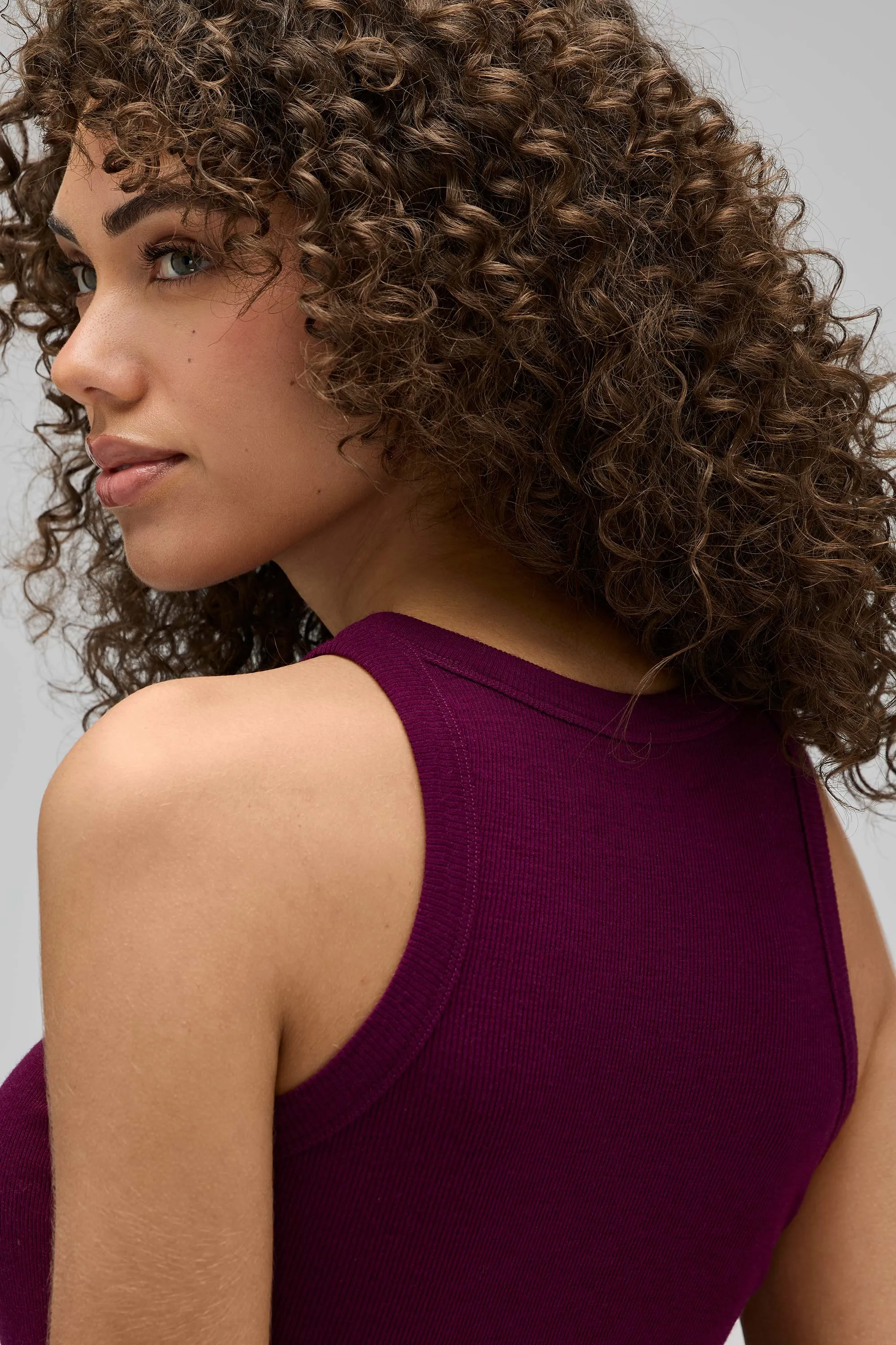 Women's Merino Ribbed Racer Tank