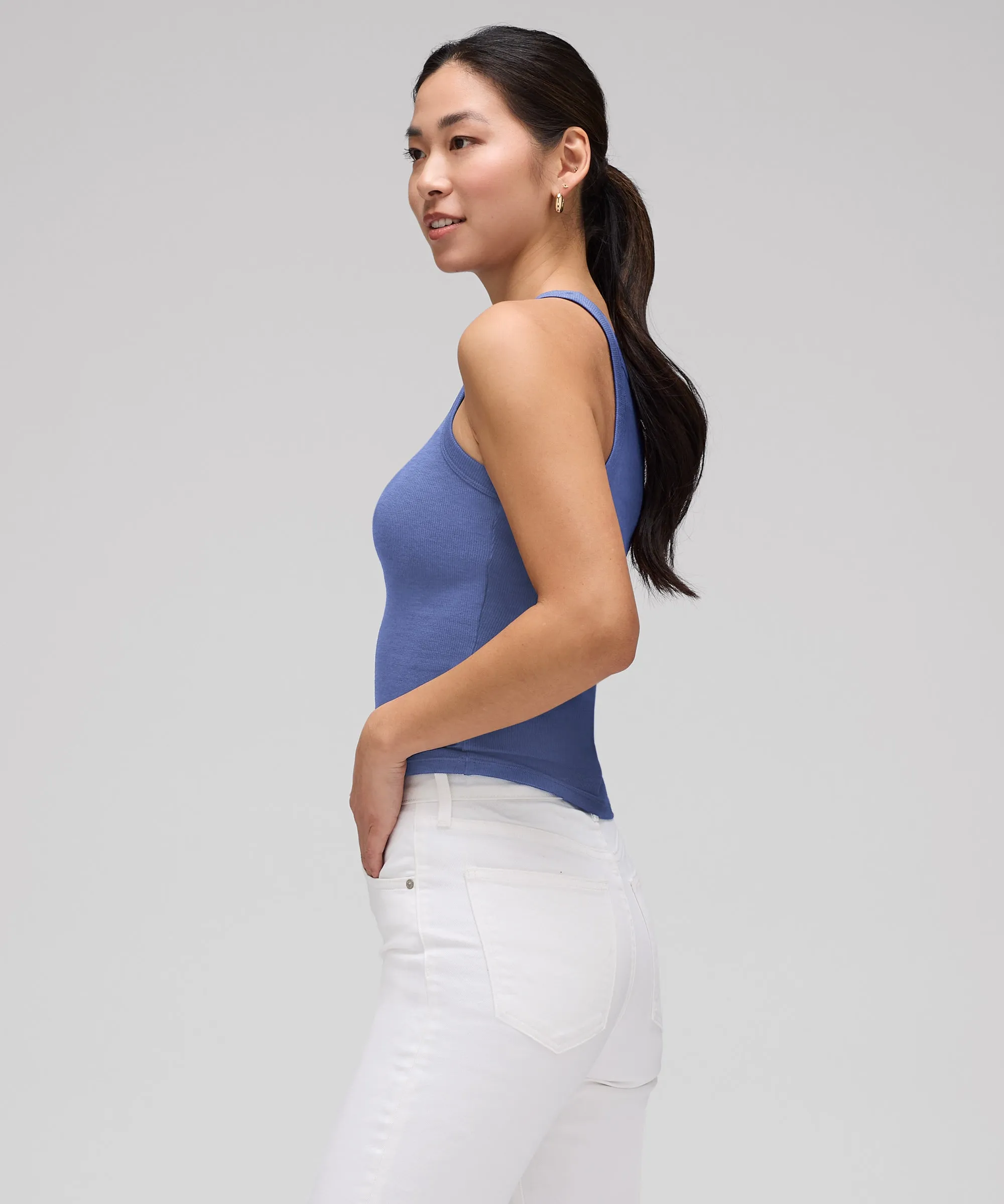 Women's Merino Ribbed Racer Tank