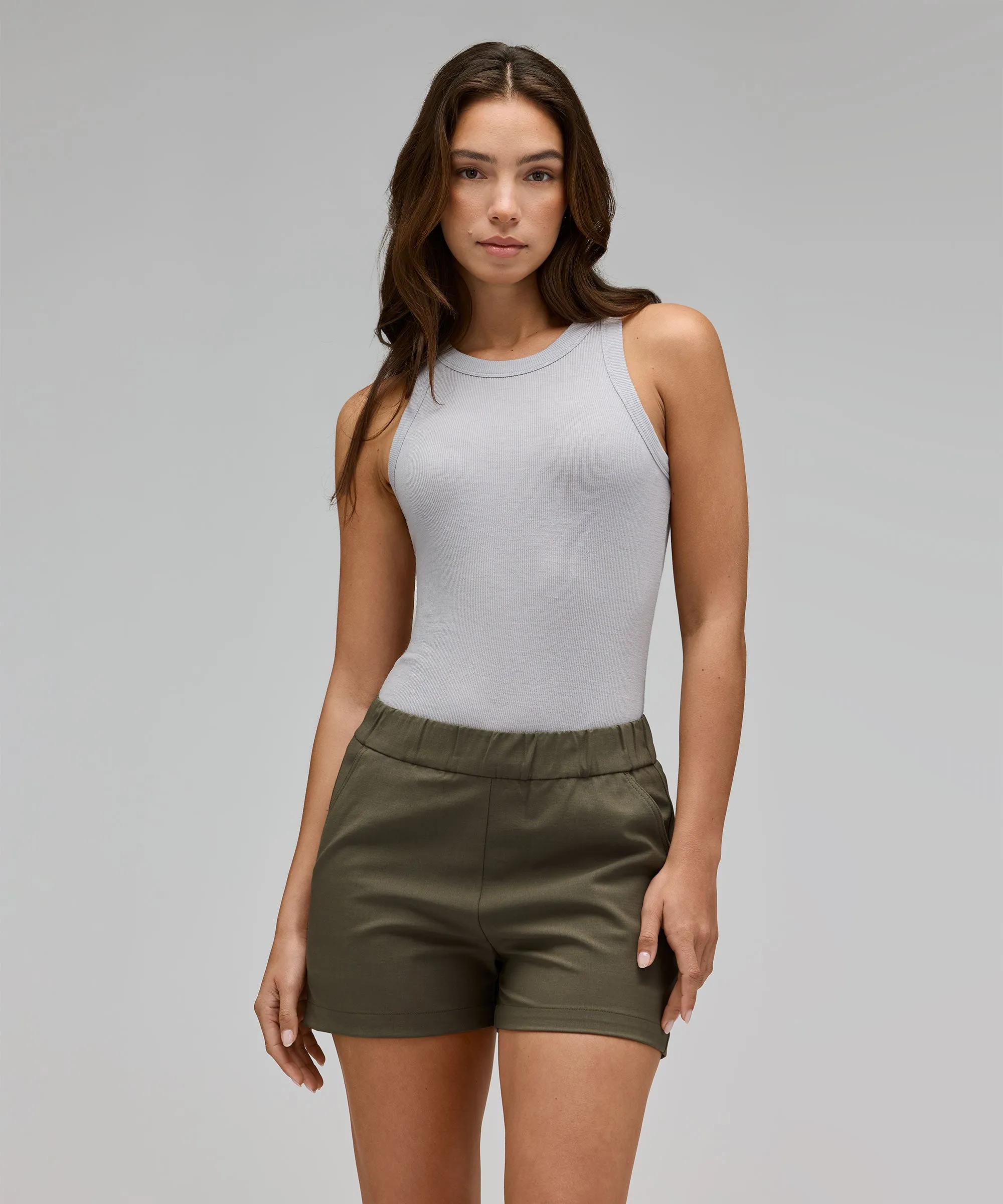 Women's Merino Ribbed Racer Tank