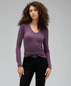 Women's Slim Merino Long Sleeve V-Neck