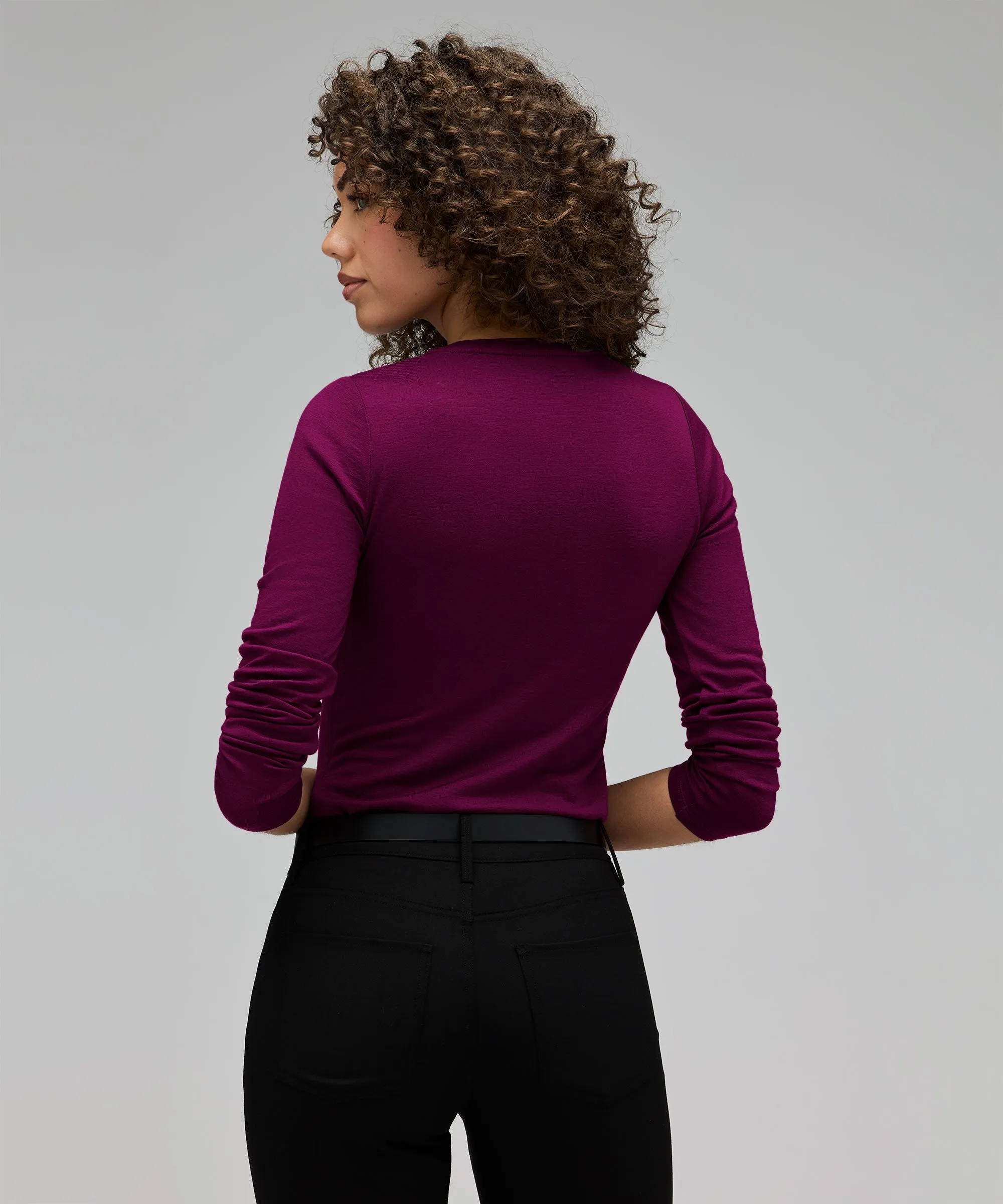 Women's Slim Merino Long Sleeve V-Neck